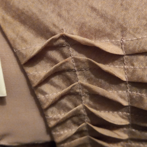 Coldwater Sz 10/12, Beige Tunic w/ pleated Front & Sequins - Picture 5 of 7